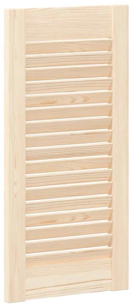 Portas de armário 4 pcs com design de persiana pinho maciço