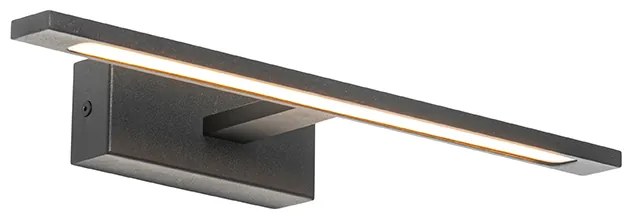 Candeeiro de parede moderno preto 41,5 cm com LED IP44 - Jerre Moderno