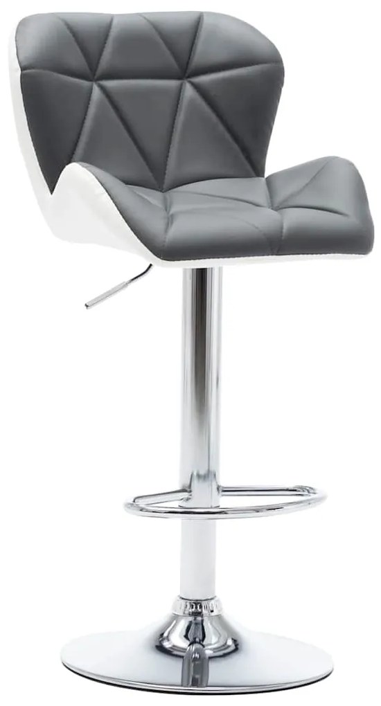 vidaXL Banco de bar Cinzeto 44 x 48 x 105,5 cm Couro Sintético