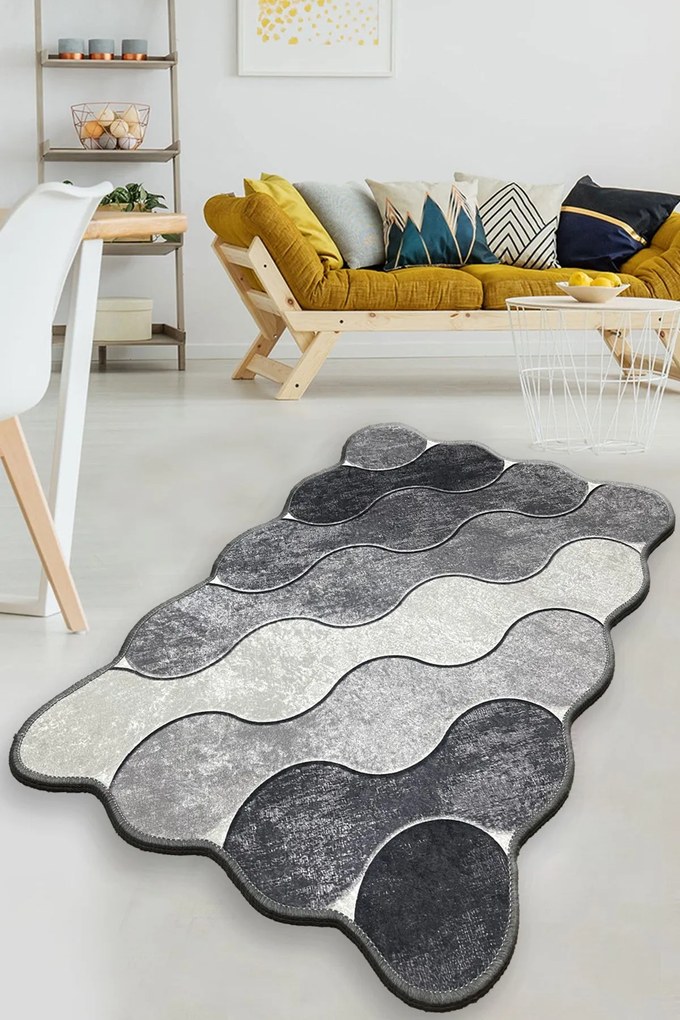Tapete Circle – Cinzento Escuro – 80x120 cm | Tribo Home