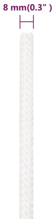Corda de barco 8 mm 100 m polipropileno branco completo