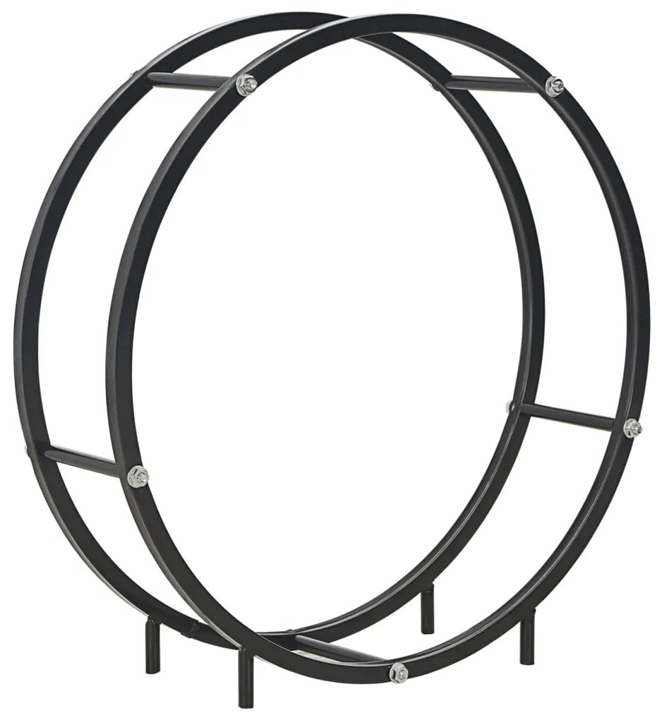 284701 vidaXL Suporte para lenha 70x20x70 cm aço preto