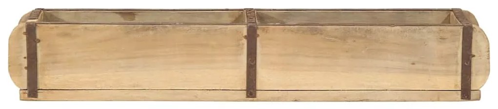 Bandejas vidaXL 4 pcs 60,5x15x9 cm Madeira Sólida Reciclada