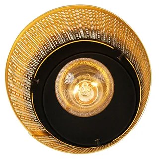 Luminária de teto industrial preto com dourado - Raspi Industrial