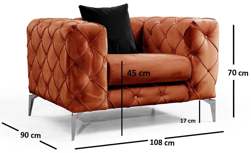 Cadeira Wing Como – Laranja – 108 cm x 70 cm x 90 cm