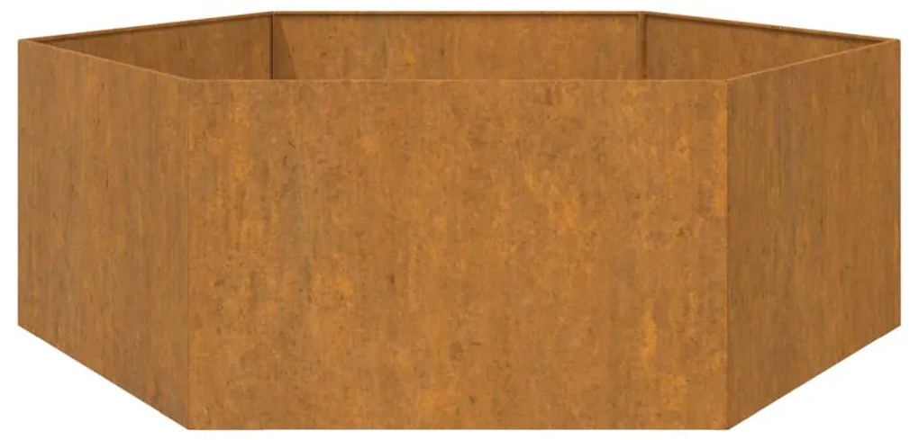 Vaso/floreira 138x120x45 cm aço corten cor enferrujado