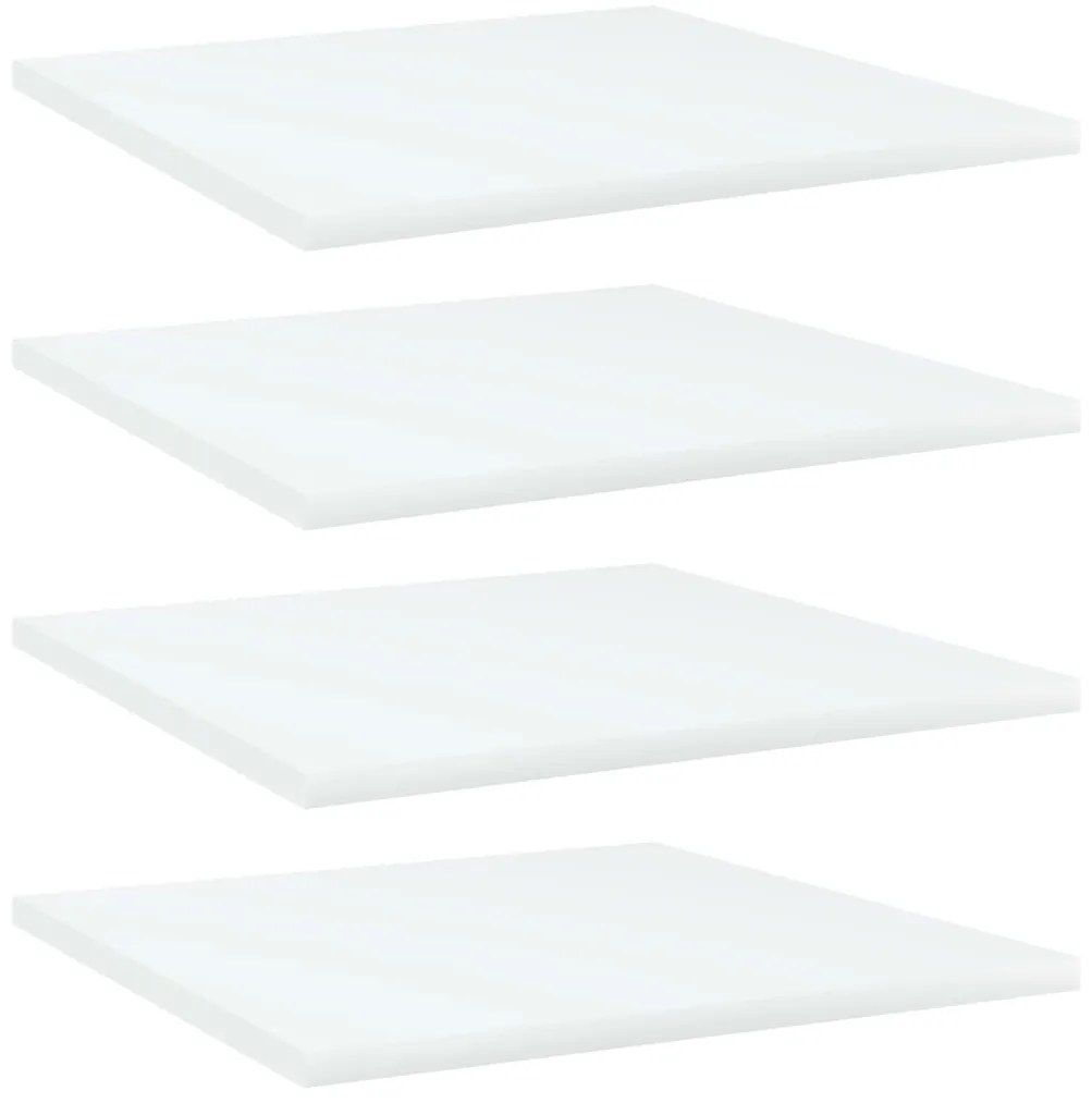 Prateleiras para estante 4 pcs 40x40x1,5cm contraplacado branco