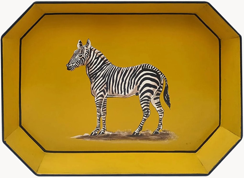 Tabuleiro decorativo pintado à mão Flora