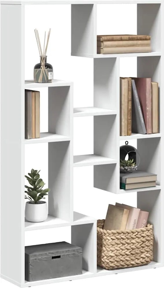 vidaXL Estante 72x20x120,5 cm derivados de madeira branco