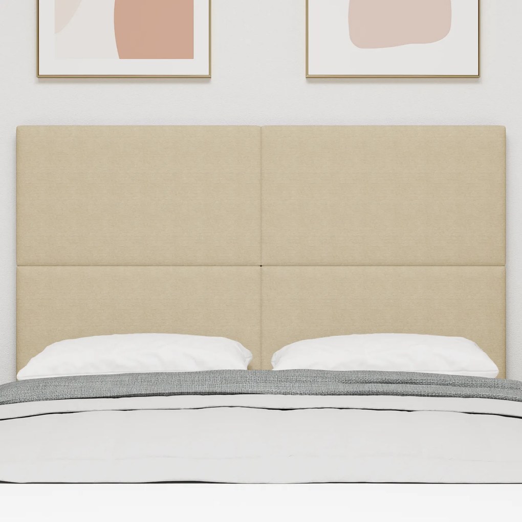 Cabeceira vidaXL Design Simples Verde Claro Cinza 160 cm Tecido de Vel