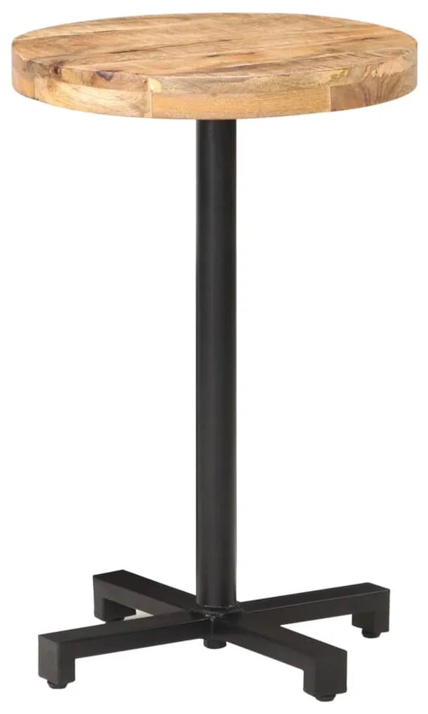 vidaXL Mesa de bistrô redonda Ø50x75 cm madeira de mangueira áspera
