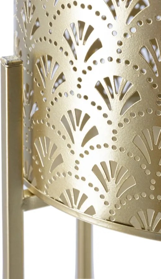 CONJUNTO DE 2 SUPORTES PARA VASOS GOLVY DOURADO Ø 21X52-19X42 CM (PLANTAS NÃO INCLUIDAS)