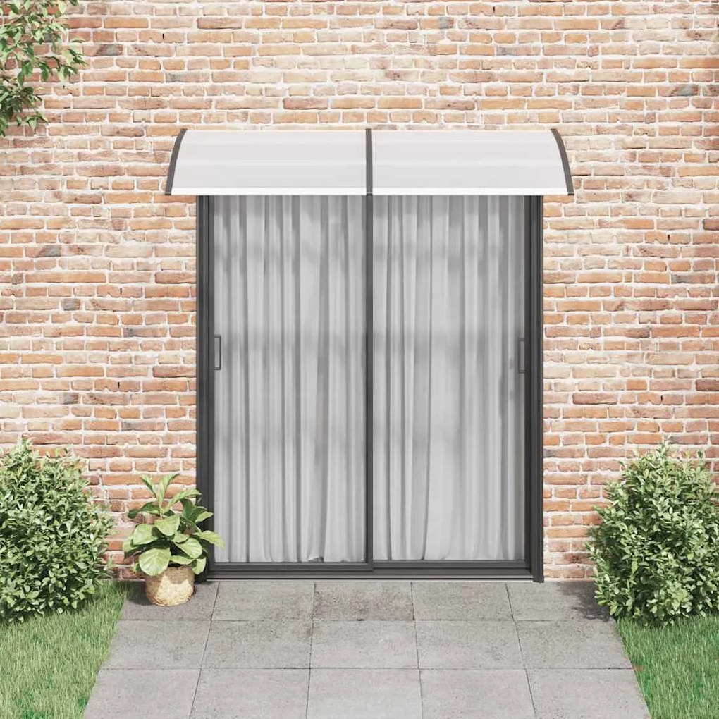 Toldo para porta 200x75 cm PC preto e transparente