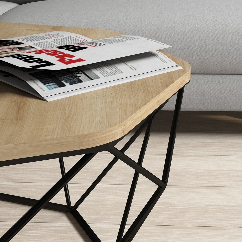 Mesa de Centro Diamond – Carvalho – 90x38x90 cm