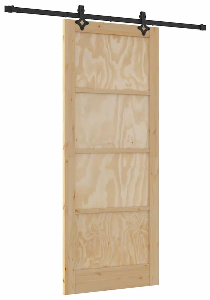 Porta Deslizante vidaXL com Conjunto de Ferragens 86x211 cm Madeira Ma