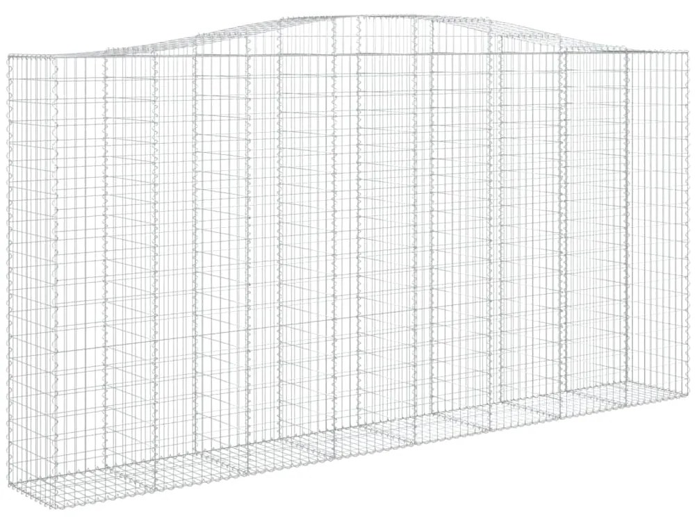 Cestos gabião arqueados 3pcs 400x50x200/220cm ferro galvanizado