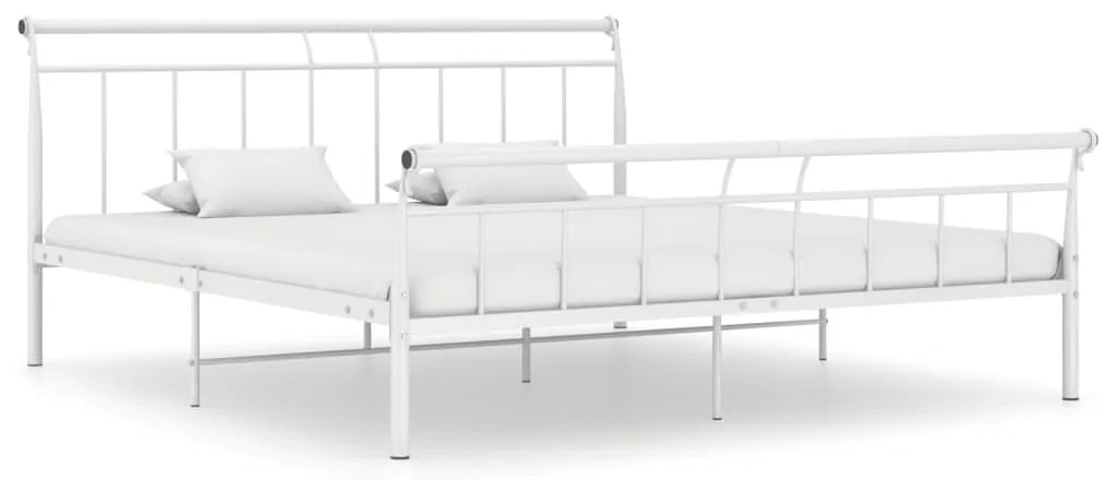 Estrutura de cama 200x200 cm metal branco