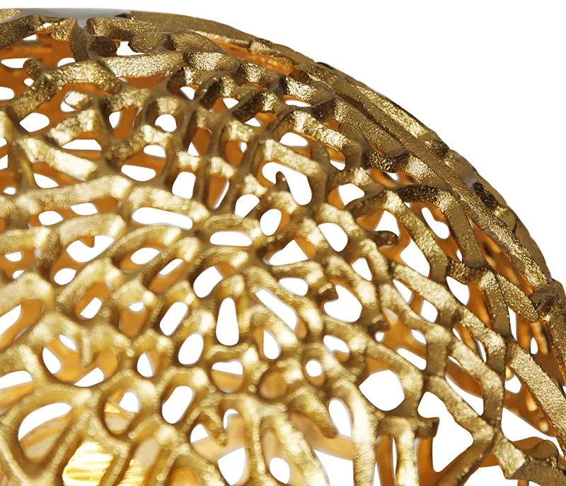 Candeeiro de pé Art Déco tripé dourado - Maro Art Deco