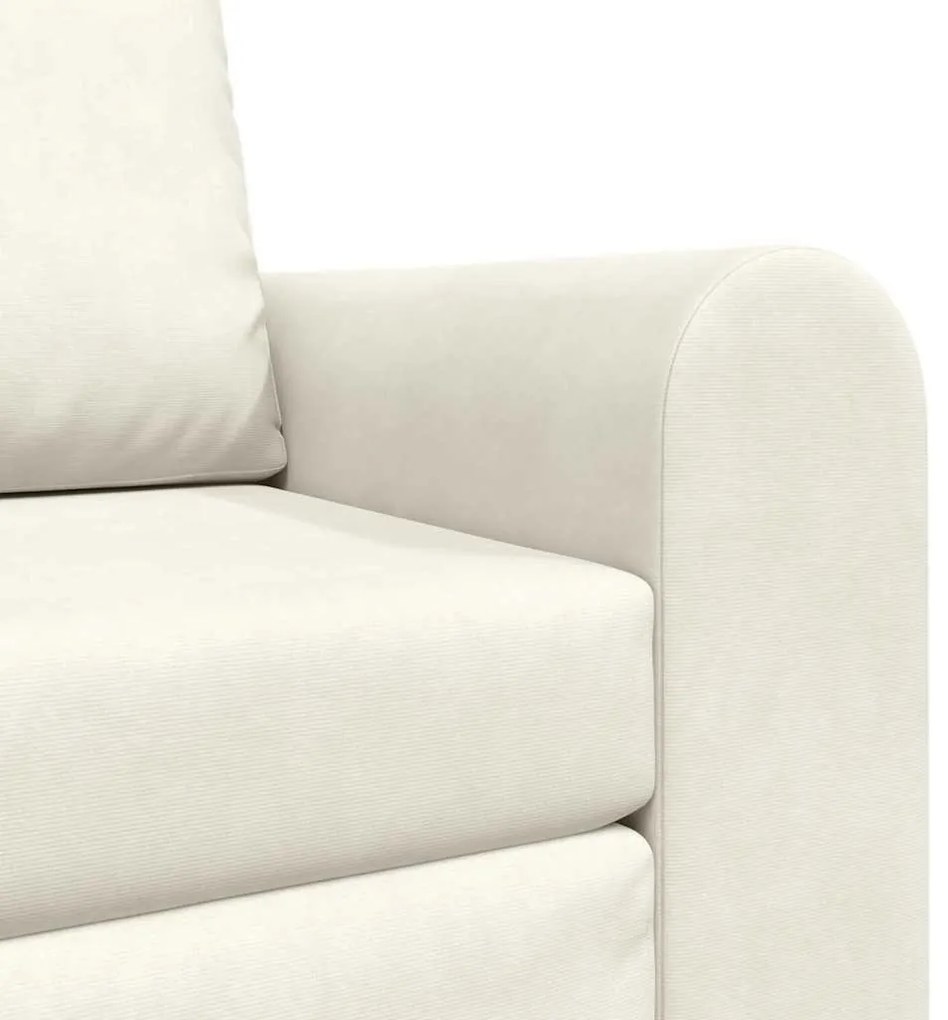 Sofá Cama 2 Em 1 Creme 98x71x83 cm Veludo