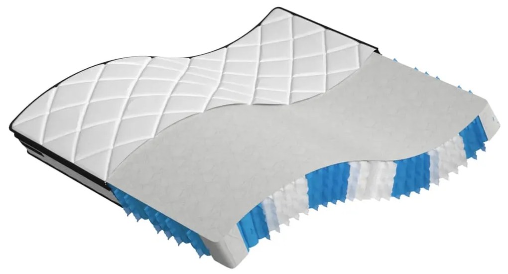 vidaXL Colchão de molas ensacadas médio plus 180x200 cm