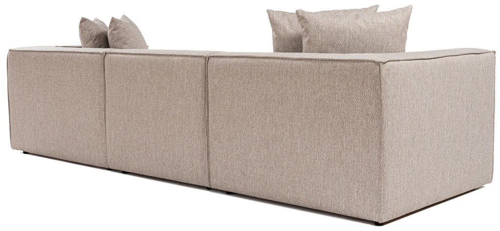 Sofá de 3 Lugares Sora – Bege Areia – 270 cm x 65 cm x 95 cm