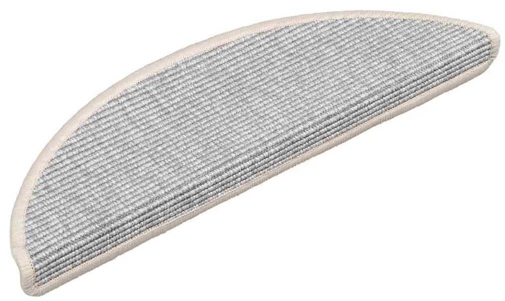 Tapetes escada adesivos 15 pcs 56x17x3 cm prateado