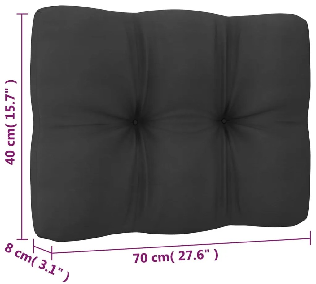6 pcs conjunto lounge de jardim c/ almofadões pinho maciço