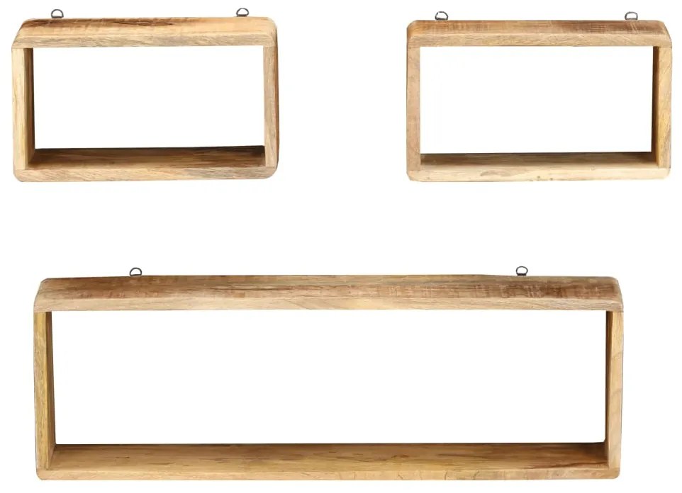 3 pcs conjunto de prateleiras de parede cubos mangueira maciça