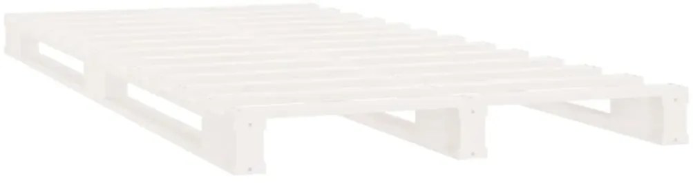 Cama de paletes pinho maciço 90x200 cm branco