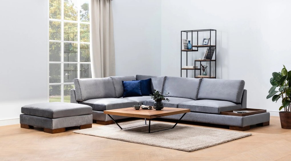 **** Sofá de Canto Tulip – Cinzento Escuro – 193 cm x 313 cm
**