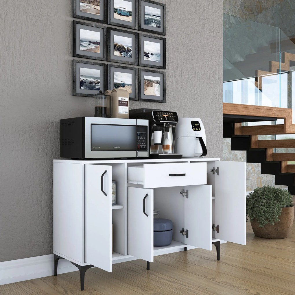 Armário Multiusos JE136 – Branco – 120x78,6x40 cm