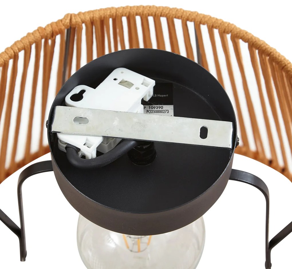 Plafon de exterior Japandi com corda laranja IP54 - Jayla