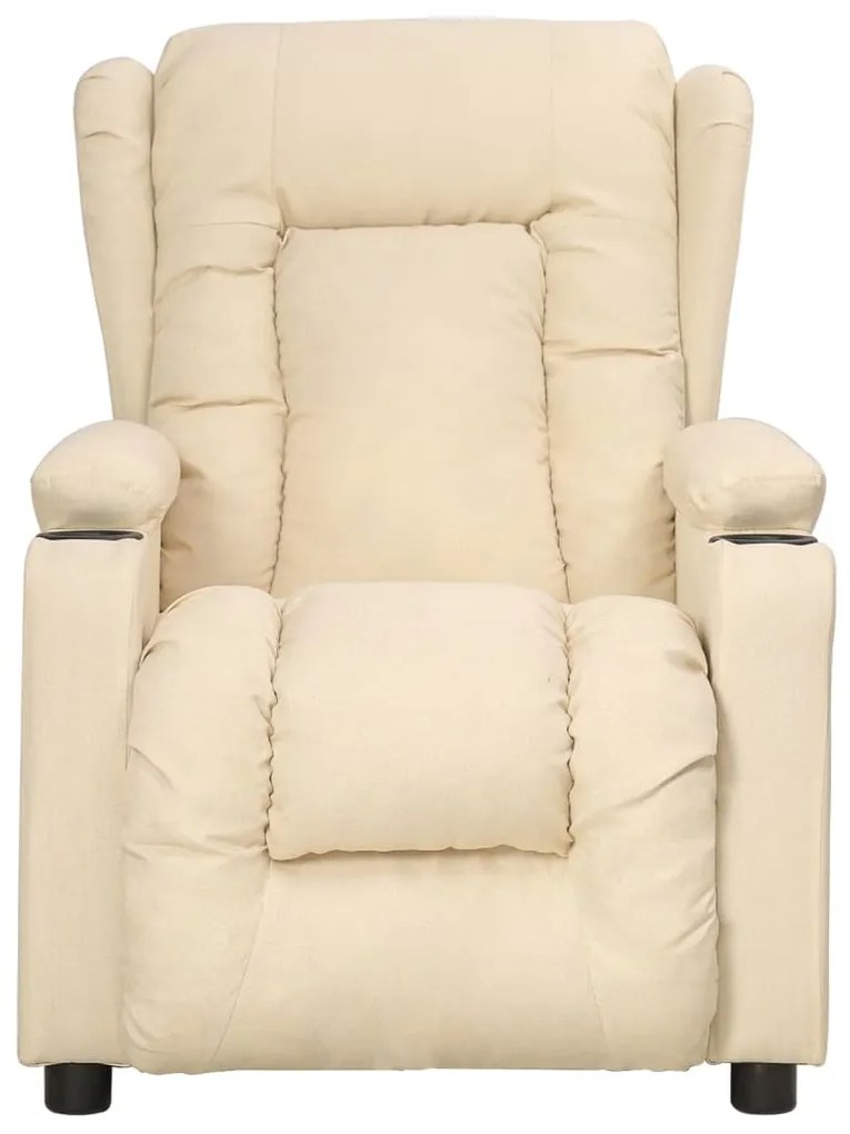 Poltrona reclinável tecido cor creme