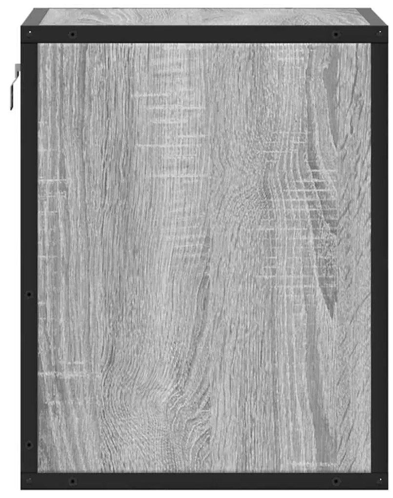 Mesa de cabeceira de parede 40x31x39,5 cm cinzento sonoma