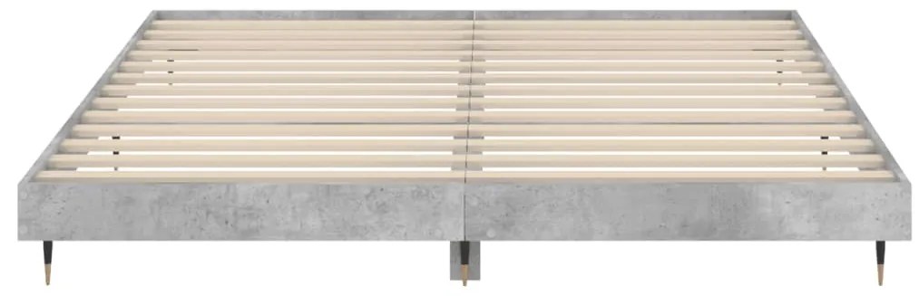 Estrutura de cama 200x200 cm derivados de madeira cinza cimento