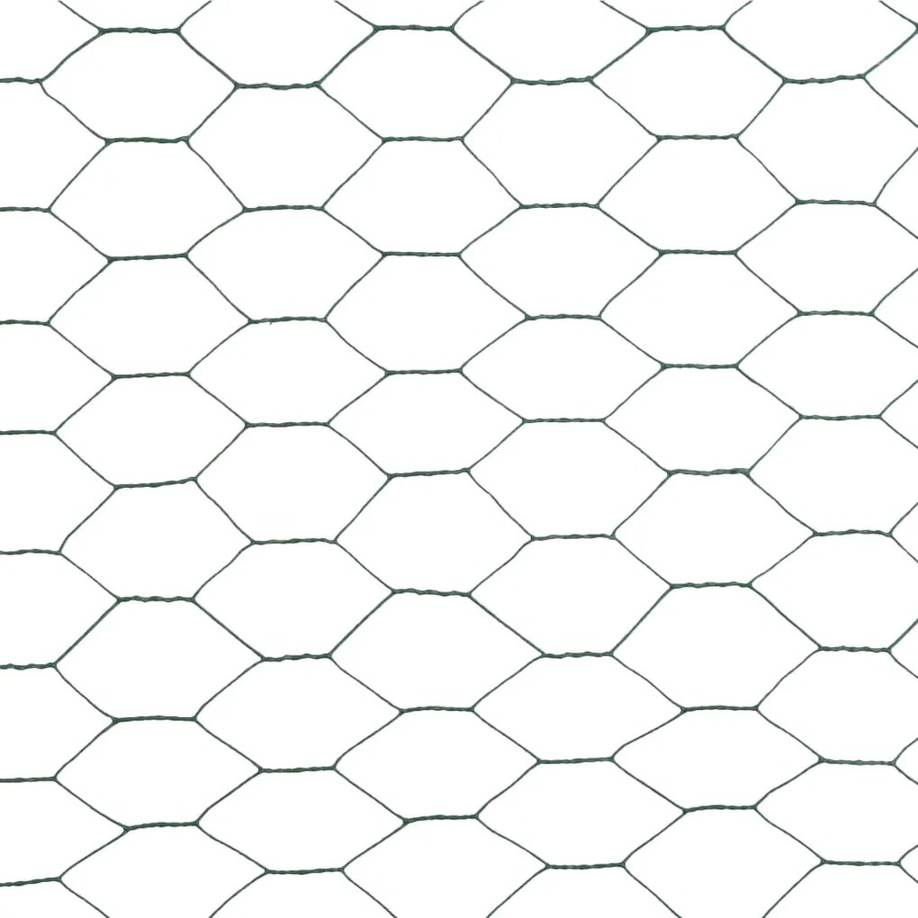Cerca arame galinheiro 25x1,2 m aço c/ revestimento PVC verde
