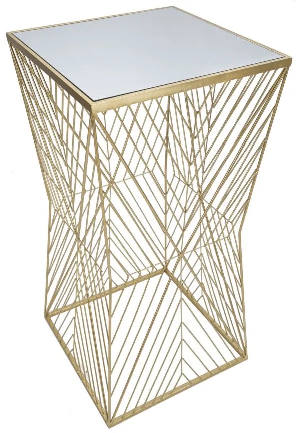 MESA DE APOIO 50X50X100 CM DOURADO