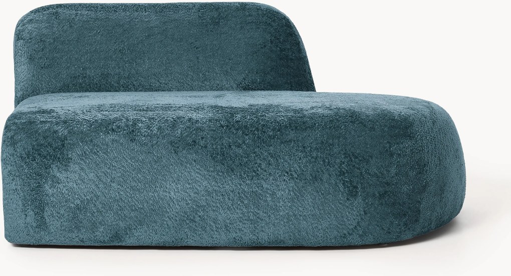 Módulo com chaise longue em teddy-bouclé Wolke