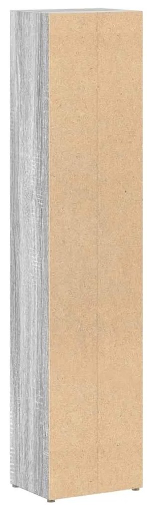 Armários para CDs 2pcs 21x16x93,5cm deriv. madeira sonoma cinza