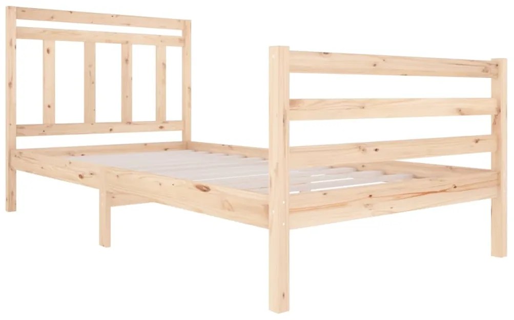 Estrutura de cama 120x200 cm madeira maciça