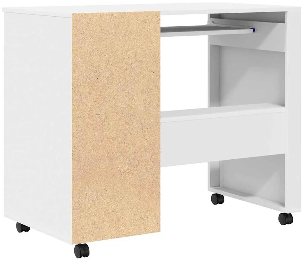 Mesa de Computador Branca com Gavetas Branca
