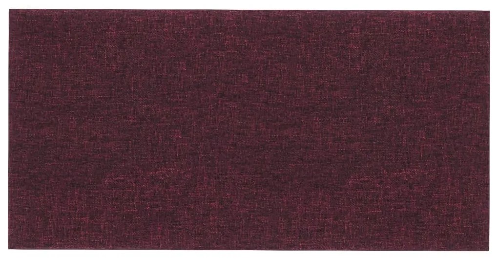 Painel de parede 12 pcs 30x15 cm tecido 0,54 m² roxo