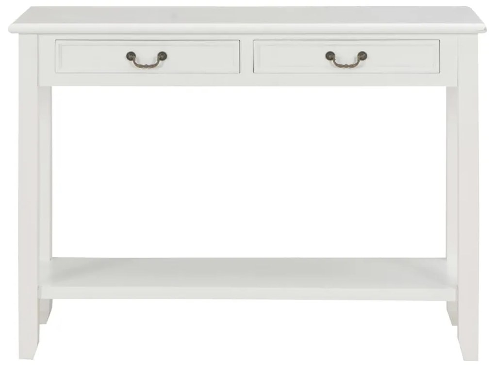 Mesa consola 110x35x80 cm madeira branco