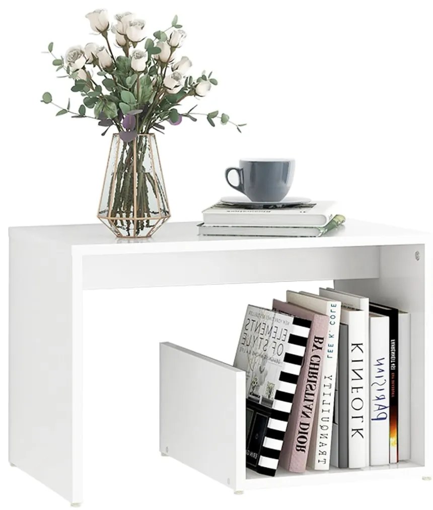 Mesa de apoio 59x36x38 cm derivados de madeira branco