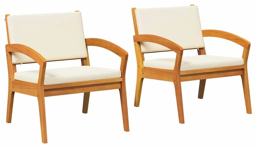 Conjunto de 2 cadeiras de jardim vidaXL 59,5x70,5x72,5 cm em madeira d