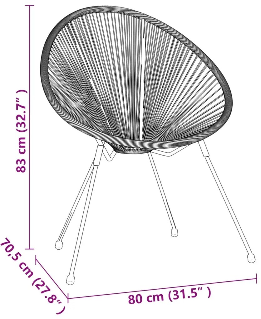 3 pcs conjunto de jantar para jardim preto