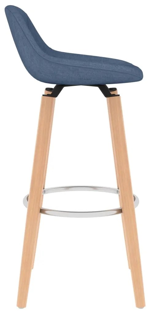 Bancos de bar 2 pcs tecido azul