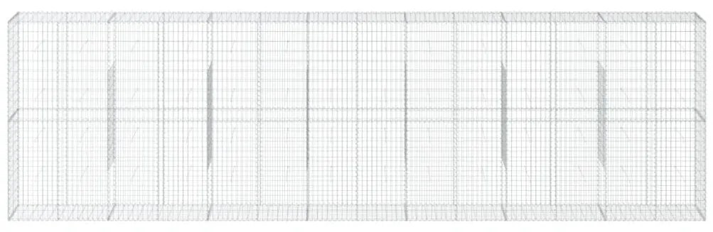 Cesto gabião com cobertura 700x50x200 cm ferro galvanizado