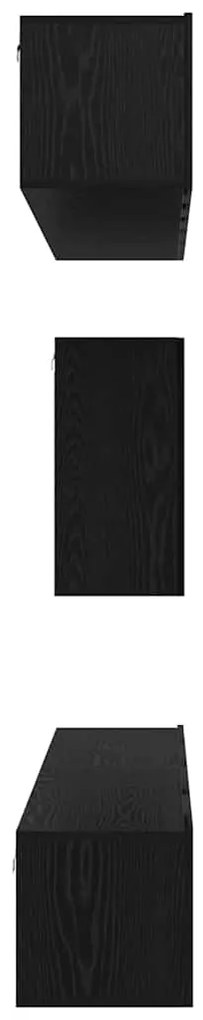 Conjunto de móvel de TV 6 pcs Carvalho Preto 100 x 30 x 30 cm
