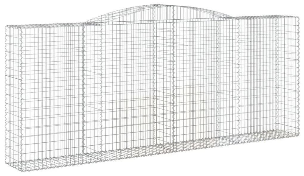 Cestos gabião arqueados 4pcs 400x50x160/180cm ferro galvanizado
